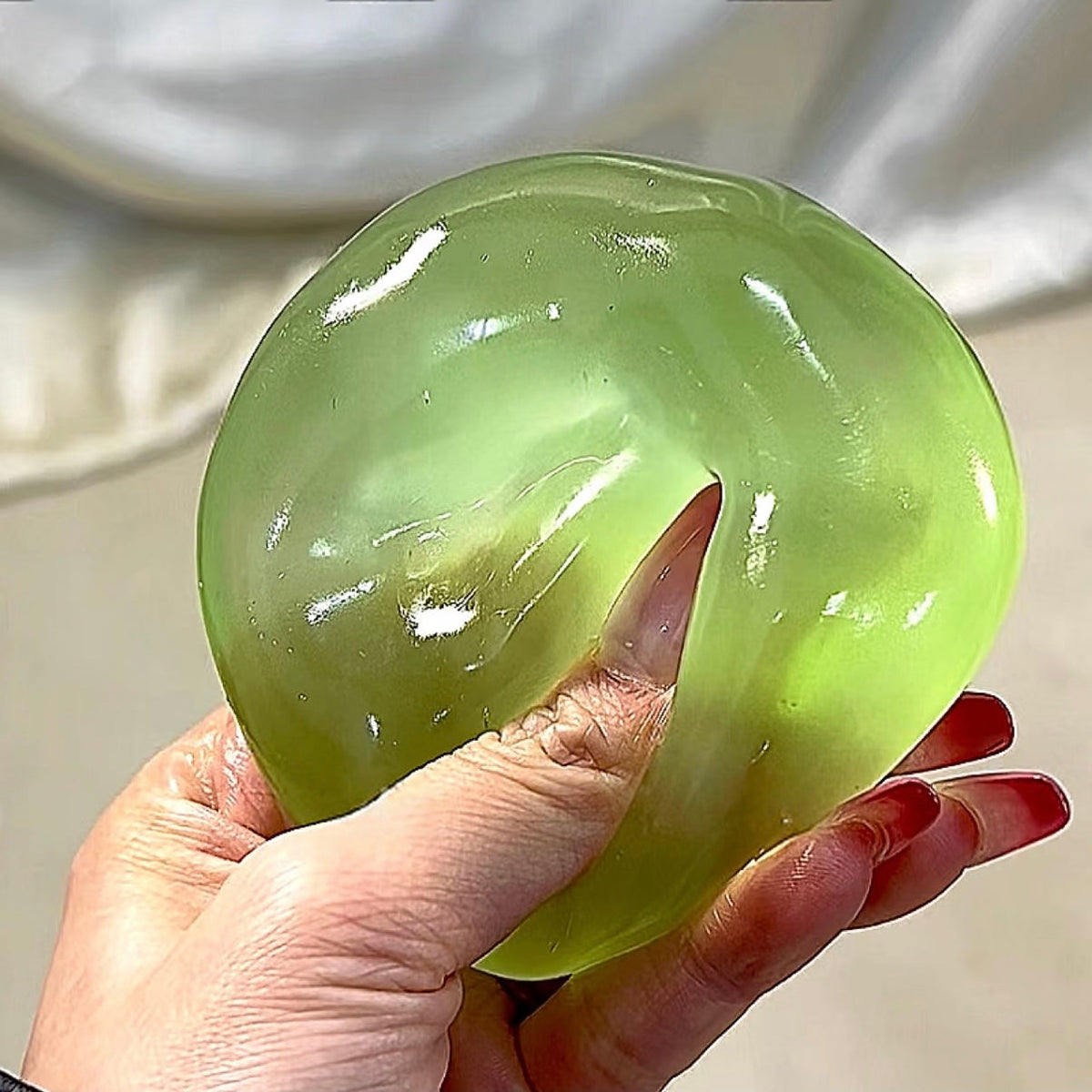 Green Coconut Oil Stress Ball (Firm Squish Feel)