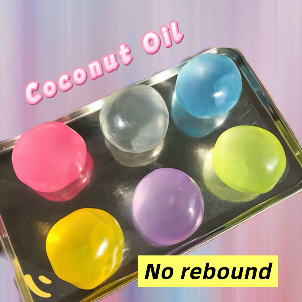 6 Colors Coconut Oil Stress Ball (Super Soft Squish Feel)