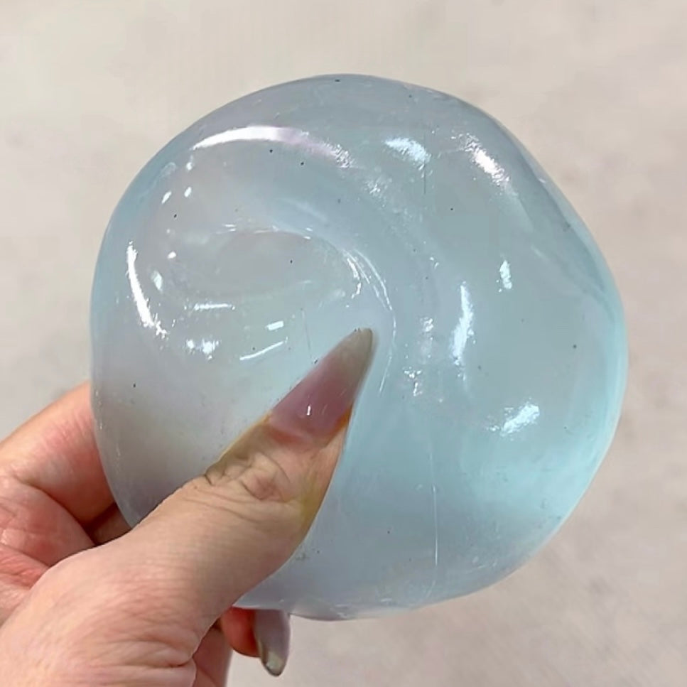 Baby Blue / Baby Pink Coconut Oil  Stress Ball  (Firm Squish Feel)