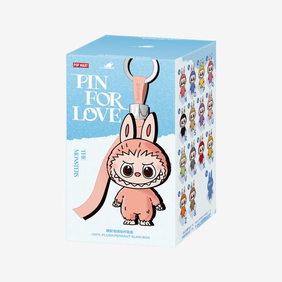 POP MART Labubu V4 The Monsters Pin For Love Alphabet Plush Pendant - Letter Q
