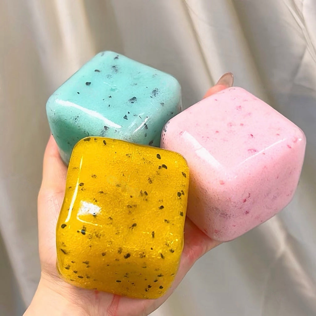 3 Colors Smoothie Yogurt Cube Stress Ball