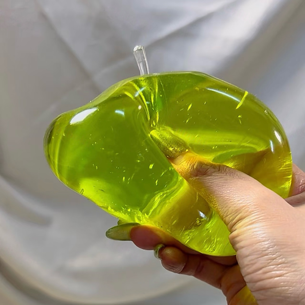 Big Crystal Green Apple Stress Ball