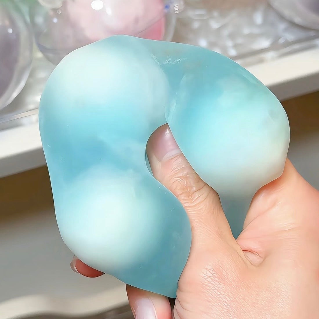 Matte Glutinous Rice Crispy Wax Ball Stress Ball