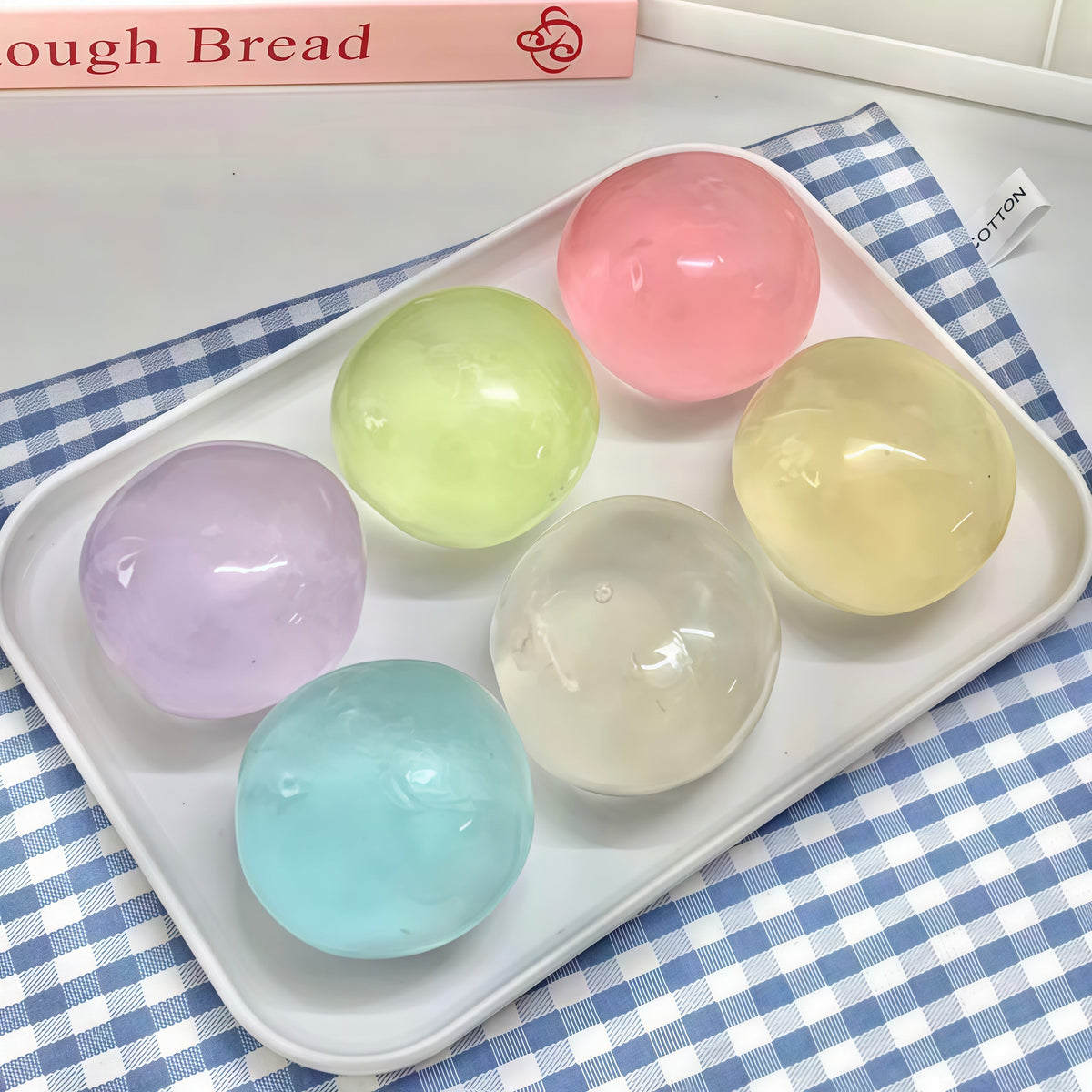 6 Colors Macaron Coconut Oil Stress Ball (Firm Squish Feel)
