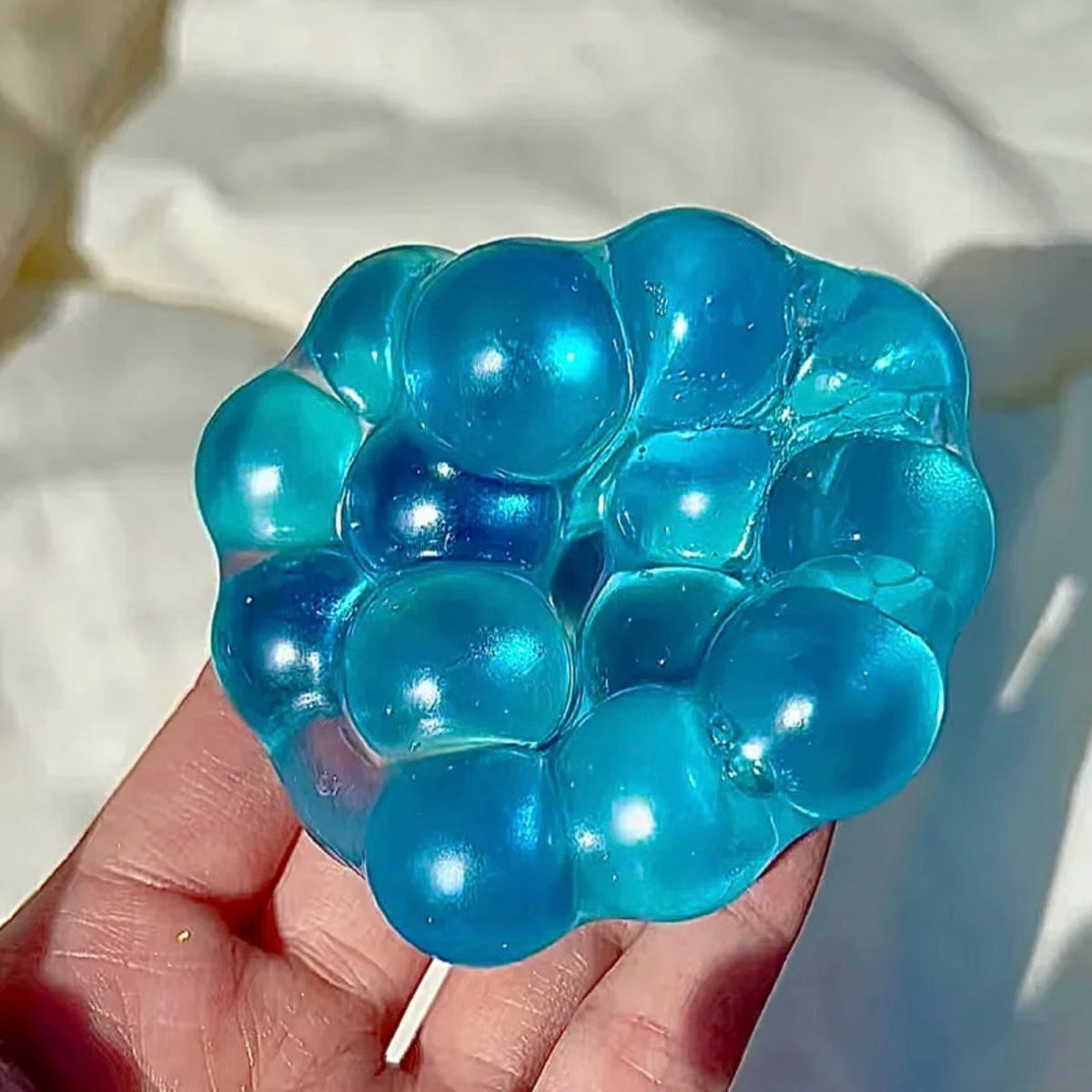 Big Blue Glass Marbles Stress Ball