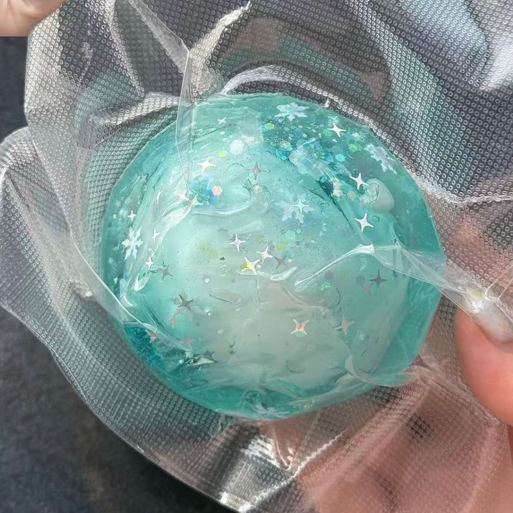 Snowflake Crispy Stress Ball Cracking Wax Ball (Ship Within 3Days)