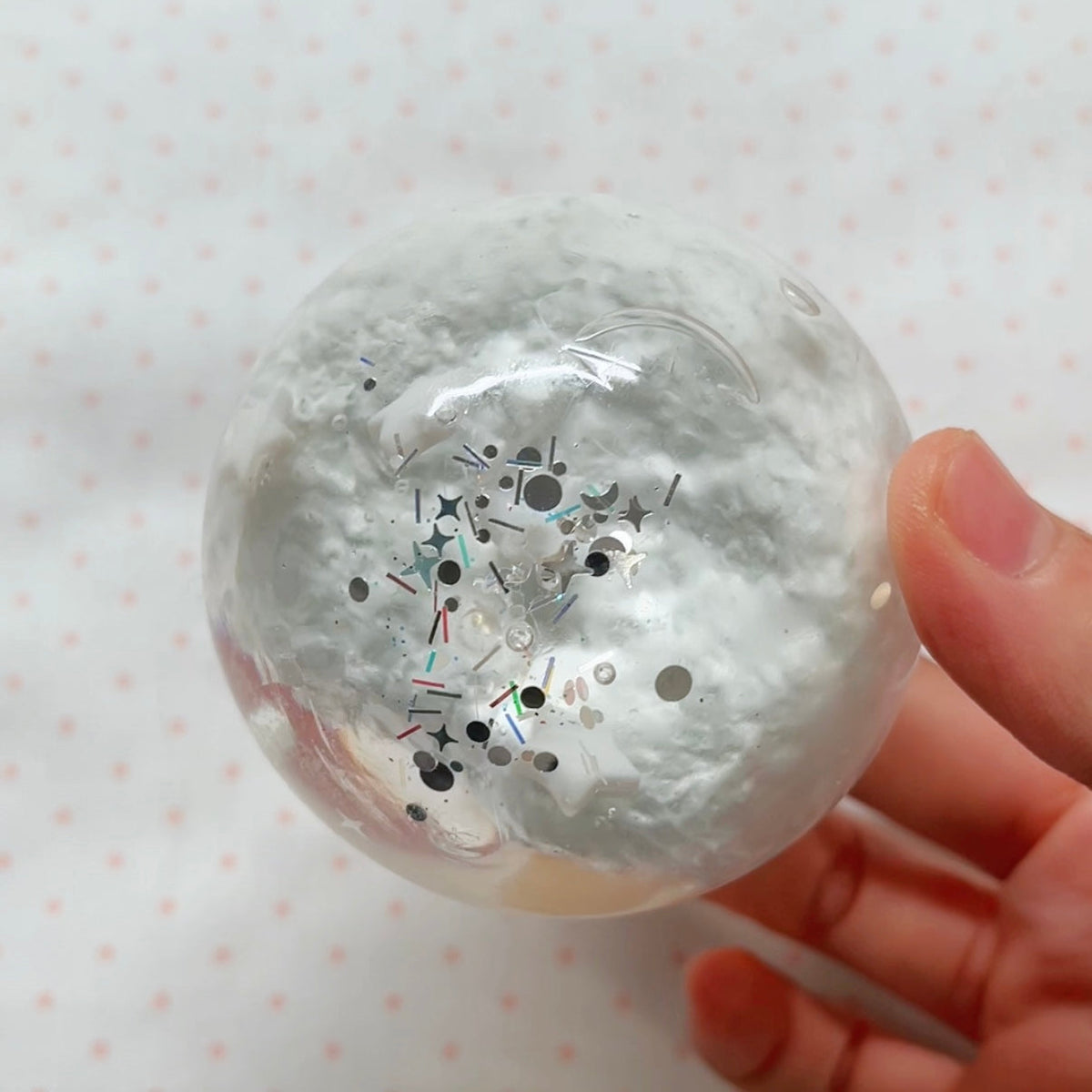 Crystal White Slushy Snowball Stress Ball