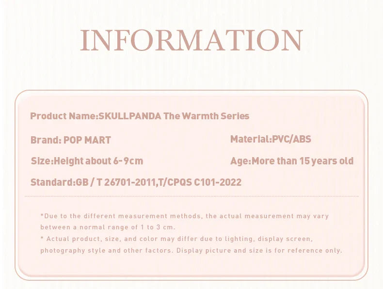Genuine Pop Mart Skullpanda The Warmth Series Blind Box Figure