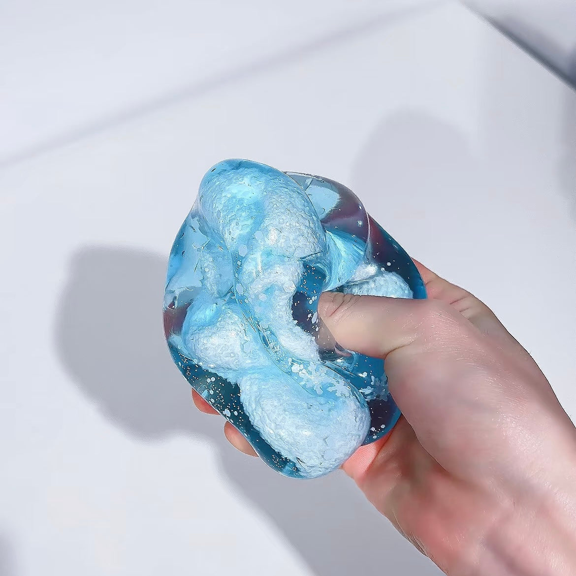 Crystal Blue Slushy Snowball Stress Ball